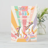 ローラー スケート レトロ グルーヴィー 誕生日パーティーⅠ 招待状 (スタンド正面)