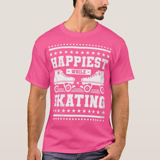 ローラー・ダービーで幸せ Tシャツ (正面)