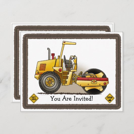 ローラ機器キッズパーティの招待状 招待状 (正面/裏面)