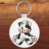 ローラ詰まった牛 キーホルダー (正面)