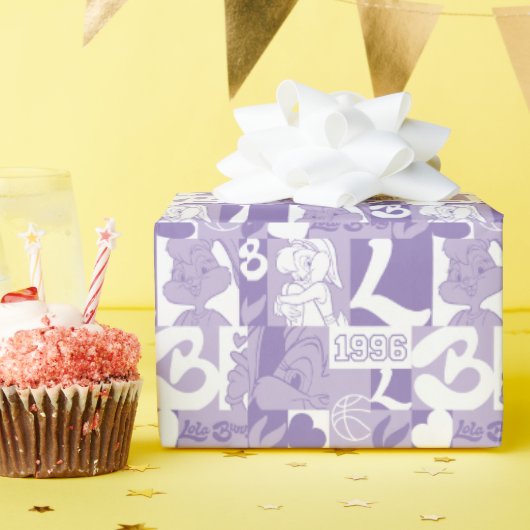 ローラ'96グリッドパターン ラッピングペーパー (誕生日パーティー)