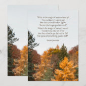 ローラ・ジャウォルスキー著「秋の日々の魔法」 シーズンカード (正面/裏面)