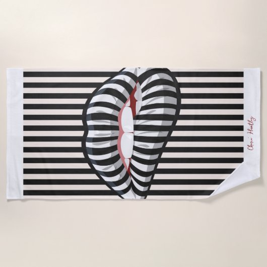 ローラ・リップ ビーチタオル (正面)
