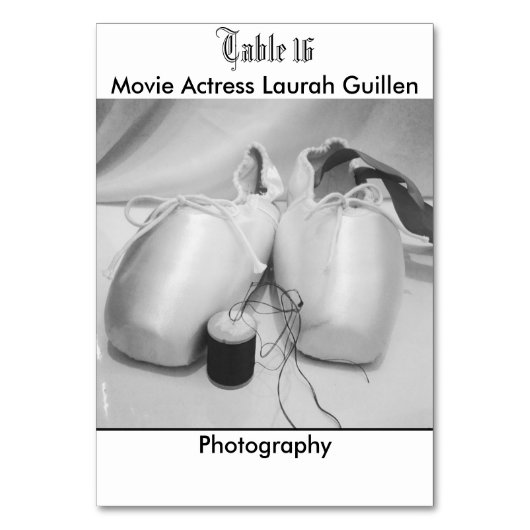 ローラGuillen別名Ishah映画女優 テーブルナンバー (正面)