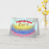 ローリのお誕生日ケーキ カード (黄色い花)