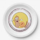 ローリピーナッツガジャク紙プレート ペーパープレート (正面)