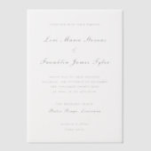 ローリフォーマルエレガントな結婚式 ベラム紙招待状 (正面)