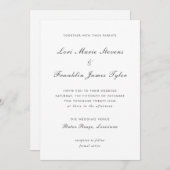 ローリフォーマルエレガントな結婚式 招待状 (正面/裏面)