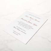 ローリフォーマルエレガントな結婚式 箔招待状 (回転した状態)