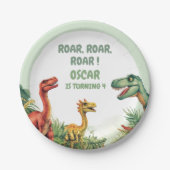 ローリンググッドタイムディノパーティー ペーパープレート (正面)