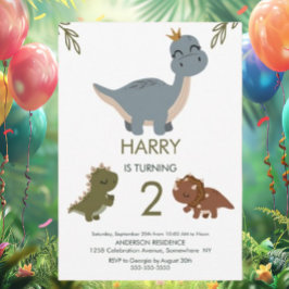 ローリンググッドタイムボホ恐竜テーマ 招待状