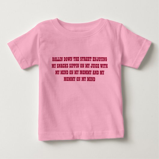 ローリングダウン通り沿面。 ベビーTシャツ (正面)