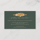 ローリングピン ベーカリー クッキー パン サージュグリーン ゴールド 名刺 (裏面)