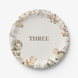 ローリングボホー恐竜テーマ誕生日 ペーパープレート