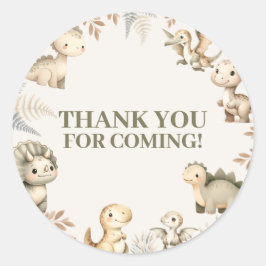 ローリングボホー恐竜テーマ誕生日 ラウンドシール