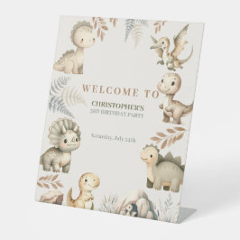 ローリングボホー恐竜テーマ誕生日 台座サイン