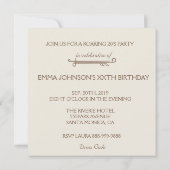 ローリング20ズフラッパーガールレトロパーティー 招待状 (裏面)