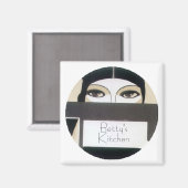 ローリング20sギャルパーソナライズされたマグネット マグネット (正面/裏面)