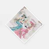 ローリング20'sレディースティーパーティーアールデコ紙 スタンダードランチョンナプキン (角)