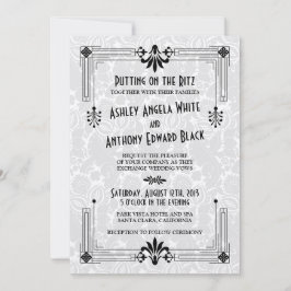 ローリング20s20代アールデコ結婚式招待状 招待状