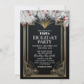 ローリング20s 1920sホリデーパーティー 招待状 (正面)