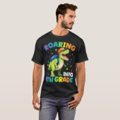ローリング4等恐竜Tレックス新学期 Tシャツ (正面フル)