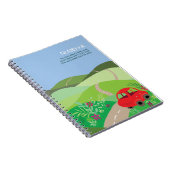 ローリング・ヒルズのノートの少し赤い車 ノートブック (右側)