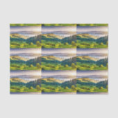 ローリング・ヒルズの風景写真パターン 薄葉紙 (正面)