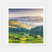 ローリング・ヒルズの風景写真 スタンダードカクテルナプキン (正面)