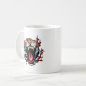 ローリン怒グタイガー顔 コーヒーマグカップ (正面左)