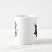 ローリン怒グタイガー顔 コーヒーマグカップ (中央)