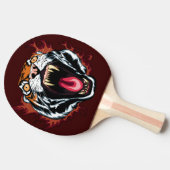 ローリン怒グタイガー顔 卓球ラケット (横)