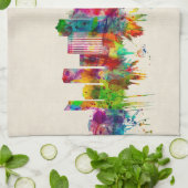 ローリーノースカロライナのスカイライン キッチンタオル (折り畳み)