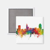 ローリーノースカロライナのスカイライン マグネット (正面/裏面)