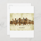 ローリーノースカロライナの街並み インビテーションポストカード (正面/裏面)