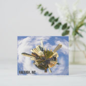 ローリーノースカロライナユニークシティスカイライン写真 ポストカード (スタンド正面)