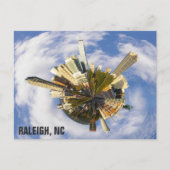 ローリーノースカロライナユニークシティスカイライン写真 ポストカード (正面)
