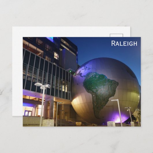 ローリーノースカロライナ博物館グローブ ポストカード (正面/裏面)