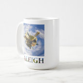 ローリーノースカロライナ市スカイライン旅行写真 コーヒーマグカップ (正面左)