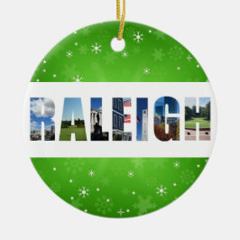ローリーノースカロライナ市写真クリスマス セラミックオーナメント