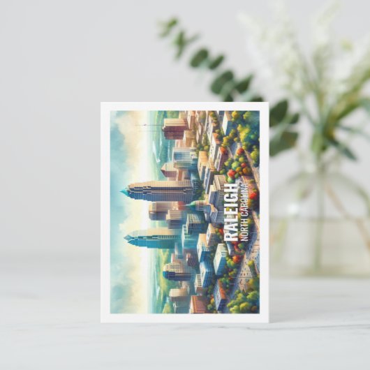 ローリーノースカロライナ有名な旅行水の色 ポストカード (スタンド正面)