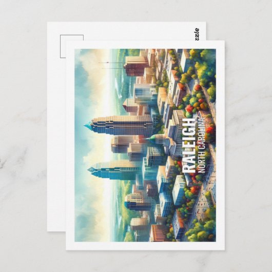 ローリーノースカロライナ有名な旅行水の色 ポストカード (正面/裏面)