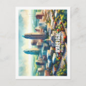 ローリーノースカロライナ有名な旅行水の色 ポストカード (正面)