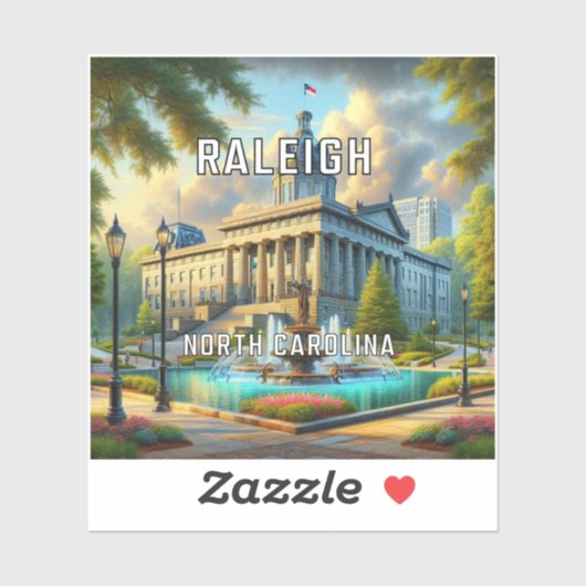 ローリーノースカロライナ3インチビニールステッカー シール (シート)