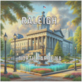 ローリーノースカロライナ3インチビニールステッカー シール (正面)