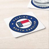 ローリーノースカロライナ スクエアペーパーコースター (アングル)