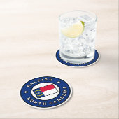 ローリーノースカロライナ ラウンドペーパーコースター (インサイチュ)