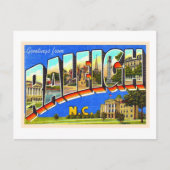 ローリーノースカロライナNC大文字葉書 ポストカード (正面)