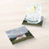 ローリーポイントライトハウスガラスコースター ガラスコースター (アングル)