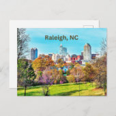 ローリー,ノースカロライナのダウンタウン ポストカード (正面/裏面)